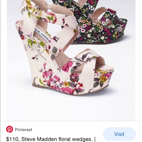 Steve Madden Floral Platform Wedges - Picture 5 of 5
